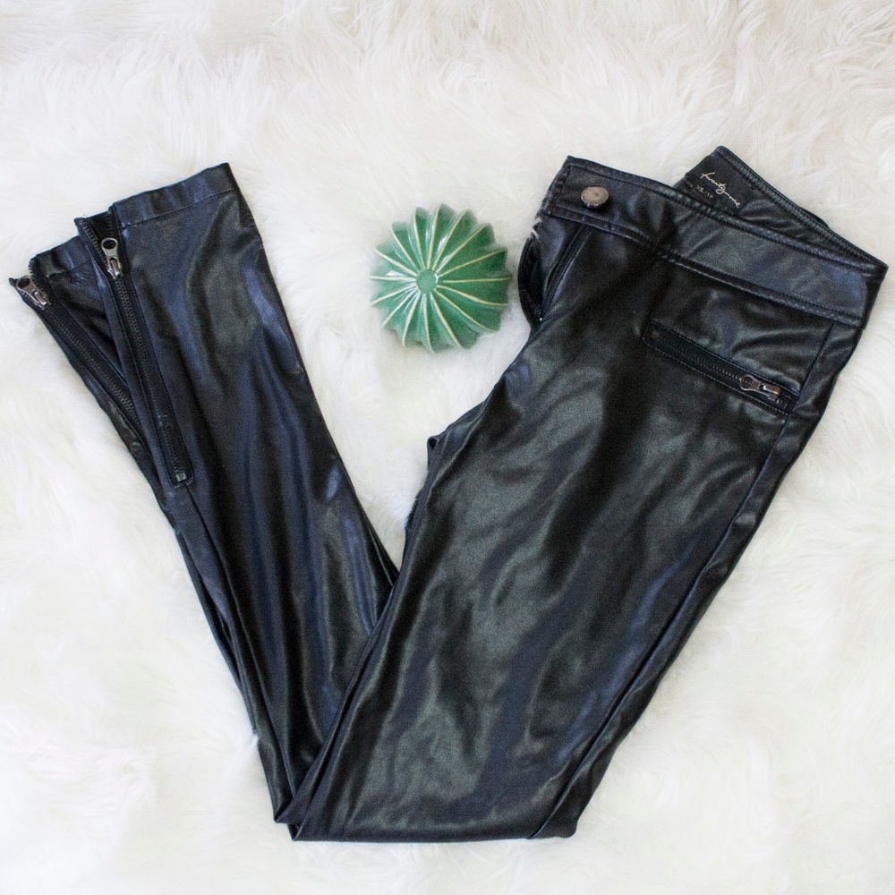 Forever 21 Pleather Zipper Pants